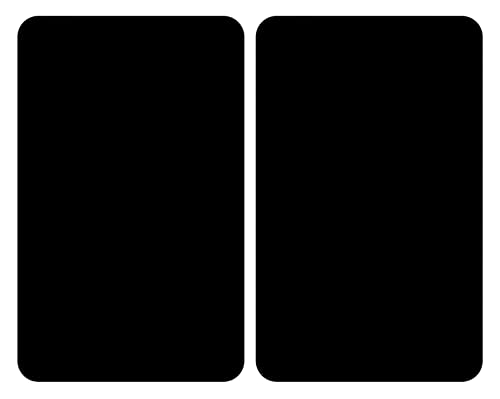 WENKO Placa cobertora universal para cocina negro, juego de 2 cubiertas para todo tipo de cocinas de vitrocerámica, también como tabla de cortar, higiénica, resiste arañazos e impactos, 30 x 52 cm