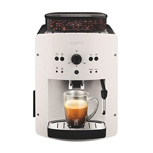 Krups Roma EA8105 - Cafetera superautomática 15 bares de presión, 3 niveles intensidad café, cantidad ajustable de 20 a 220ml, limpieza y descalcificación automático, molinillo integrado