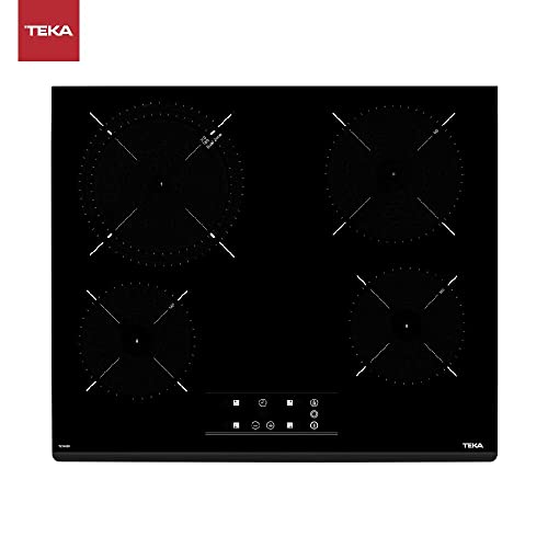 Teka TZ PRO 6420 - Placa Vitrocerámica de 60 cm, 4 Fuegos, Sistema Touch Control, Programador de Tiempo de Cocción, Función Golpe de Cocción, Fácil de Instalar, Color Cristal Negro